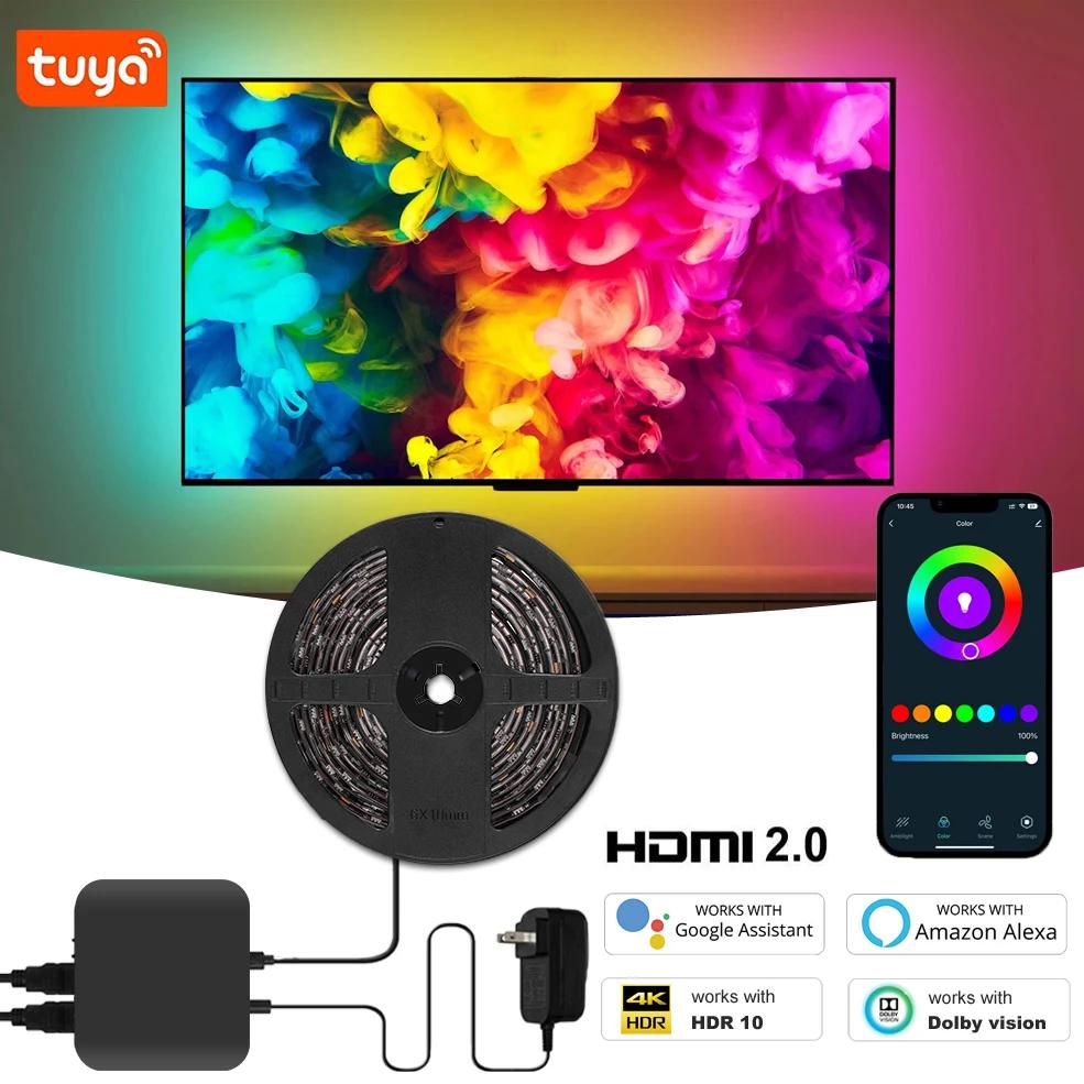 Ʈ ֺ  TV Ʈ 4K Hdmi 2.0 ȭ  Led Ʈ  ŰƮ, PC ȭ Tuya Led  ˷  Ȩ
